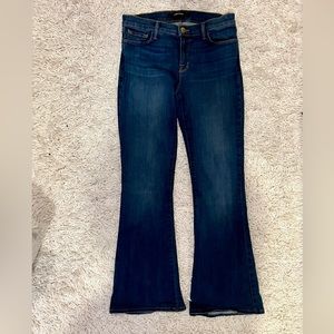 J brand jeans - size 28- wide leg. Mid rise, dark wash.